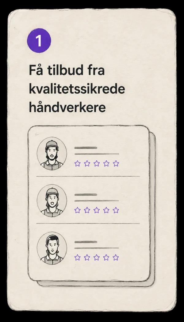 Steg 1 – Få tilbud fra kvalitetssikrede håndverkere