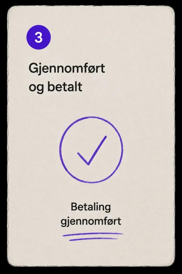 Steg 3 – Gjennomført og betalt
